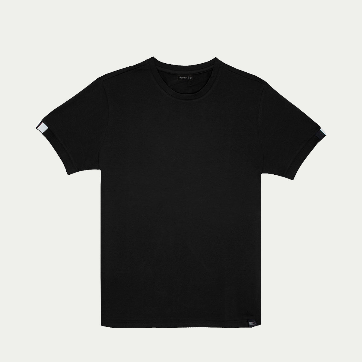 Playera para hombre - Playera con cuello y puño de rif Negro