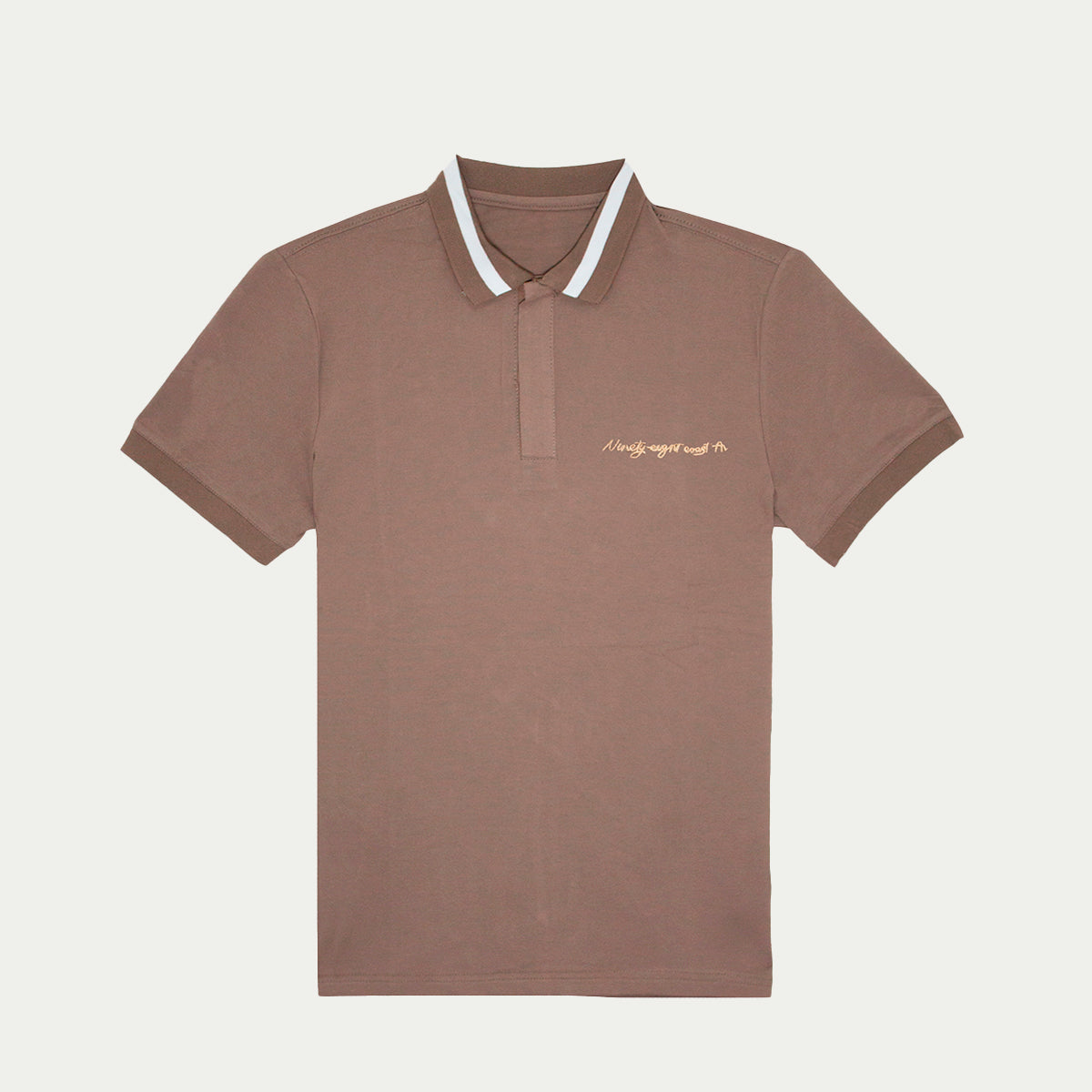 Polo para hombre - Playera tipo polo para hombre clásico color cafe