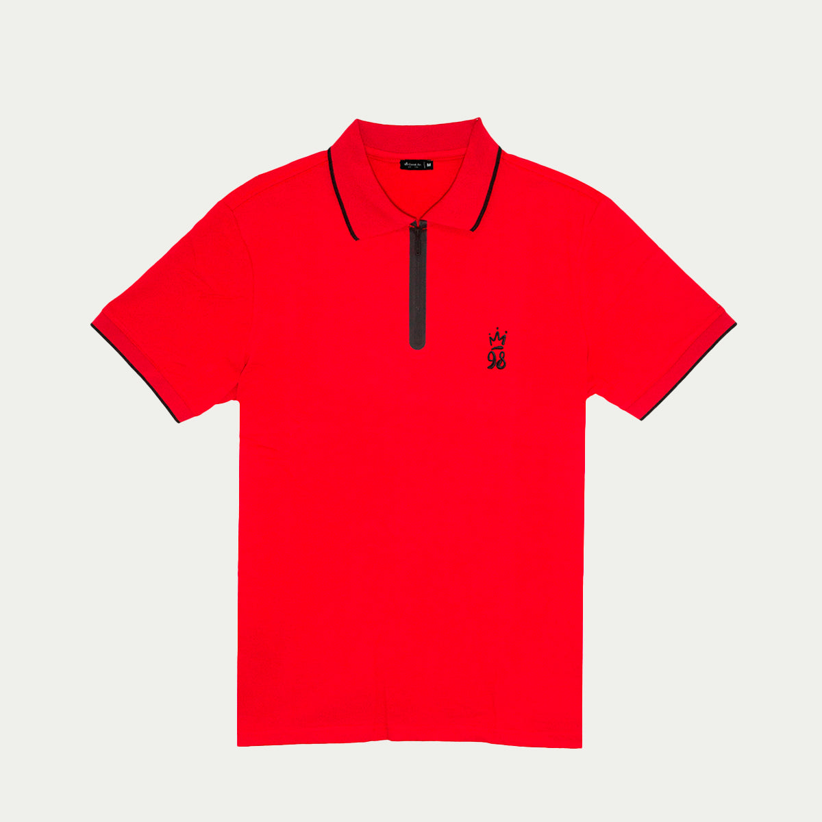 Polo para hombre - Playera tipo polo deportivo y cuello tejido color Rojo para hombre