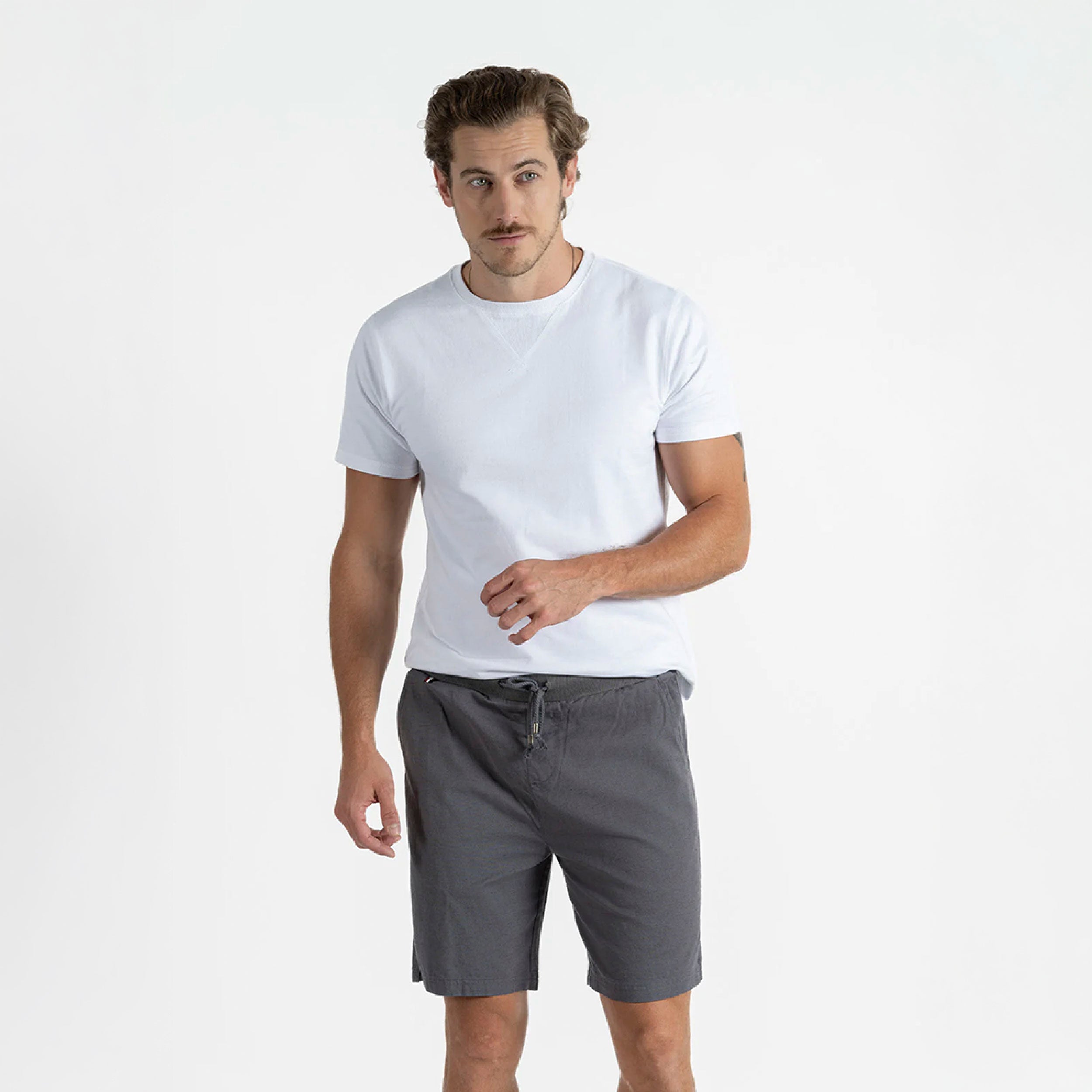 Bermuda para hombre adulto - Bermuda Cotton Flex Gris - Pura Vida