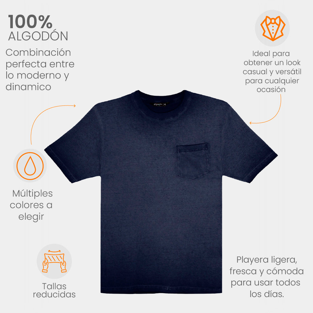 Camisas para Hombre - Playera Dye Marino