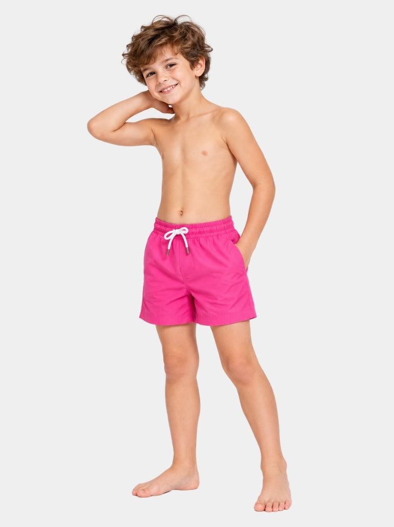 Traje de Baño Niño - Basic Rosa Neón