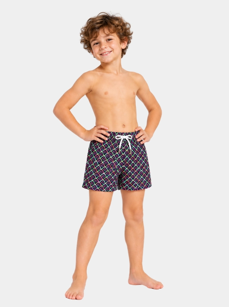 Traje de Baño para Niño - Bañador Neon Orchid - Secado Rápido