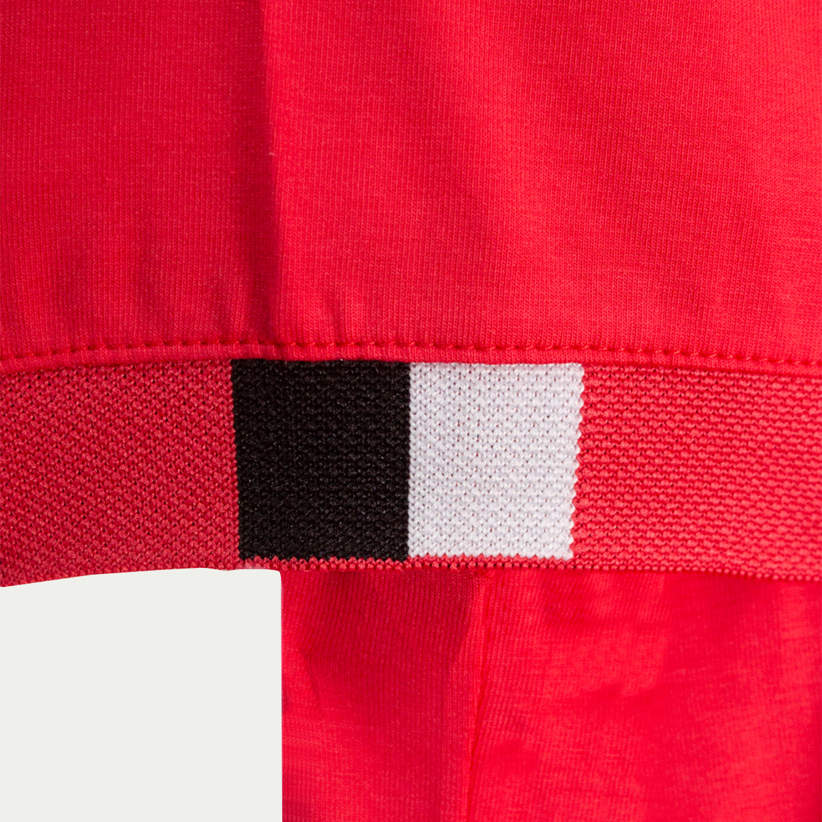 Playera para hombre - Playera con cuello y puño de rif Rojo
