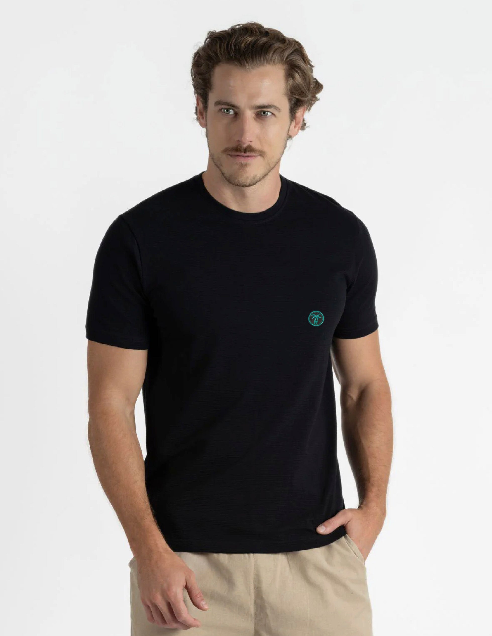 Playera para Hombre - Playera Cuello Redondo Negro