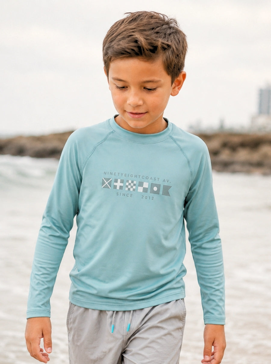 Playera UV Niño - Rashguard Nautic Flag - Wild Coast