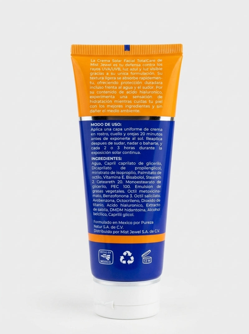 Bloqueador UV - Protector Solar FPS 50+ Total Care