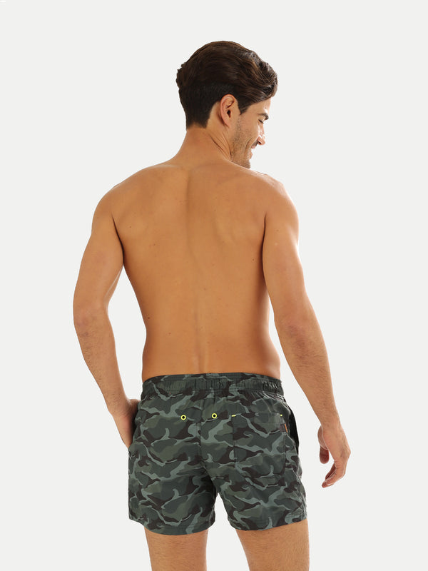 Traje de Baño Hombre - Bañador Army Green Short - Fácil Secado