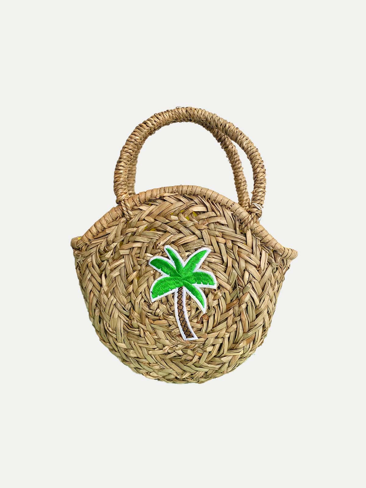 Bolsa de Playa de Paja Redonda - Palmera Niña - Accesorios Playeros