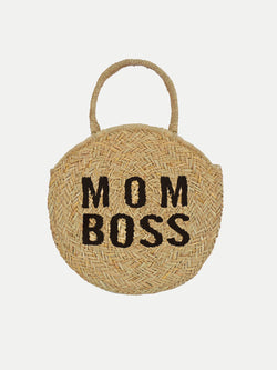 Bolsa de Playa de Paja Redonda - Mom Boss - Accesorios Playeros