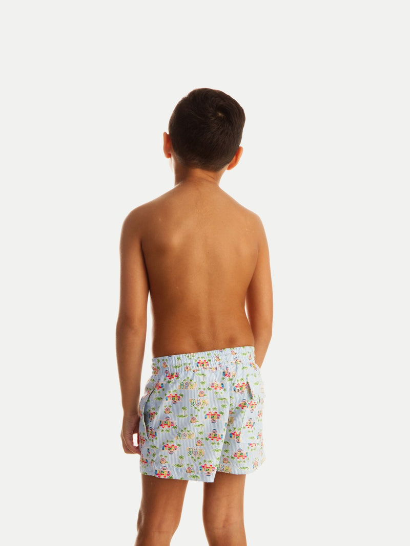 Traje de Baño Niño - Bañador Bungalows - Secado Rápido