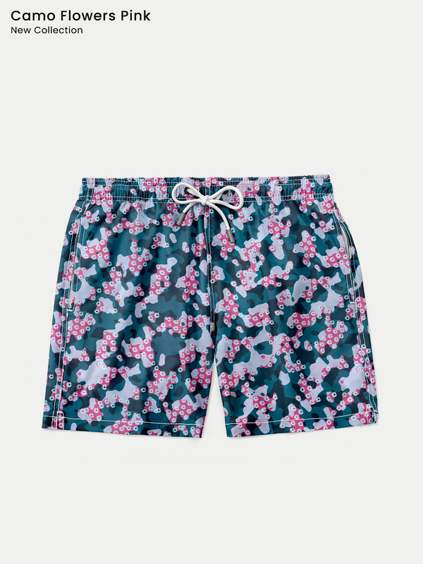 Traje de Baño para Hombre - Bañador Camo Flowers - Secado Rápido