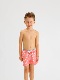 Traje de Baño Niño - Bañador Coral Guaraná Short - Fácil Secado