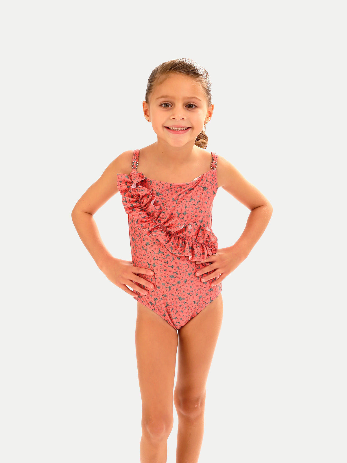 Traje de Baño Niña Entero - One Piece Dahlia Peach - 6 Meses a 14 Años