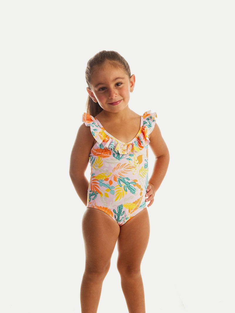 Traje de Baño Niña Entero - One Piece Floral Pink - 6 a Años | 98 Coast Av