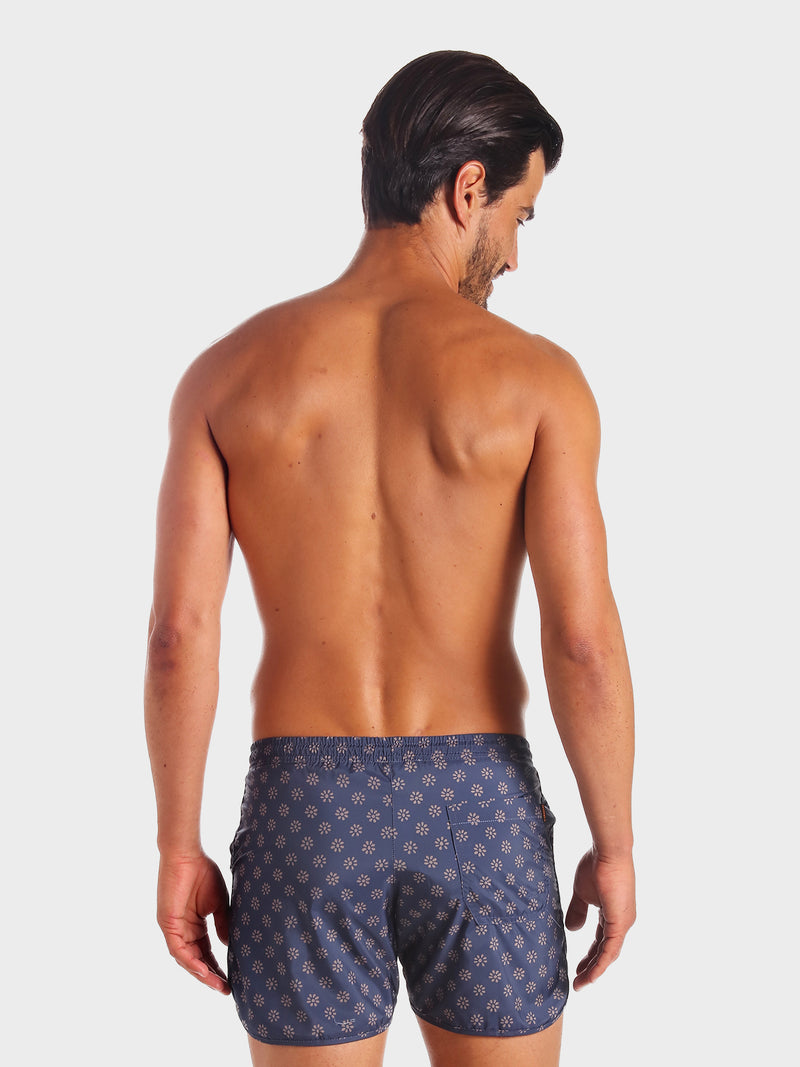 Traje de Baño Hombre - Bañador Gold Flowers Premium Short - Fácil Secado