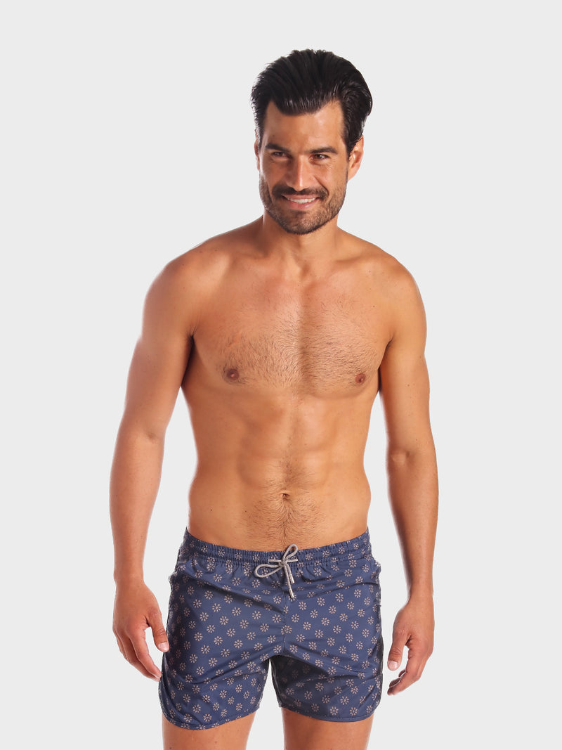 Traje de Baño Hombre - Bañador Gold Flowers Premium Short - Fácil Secado