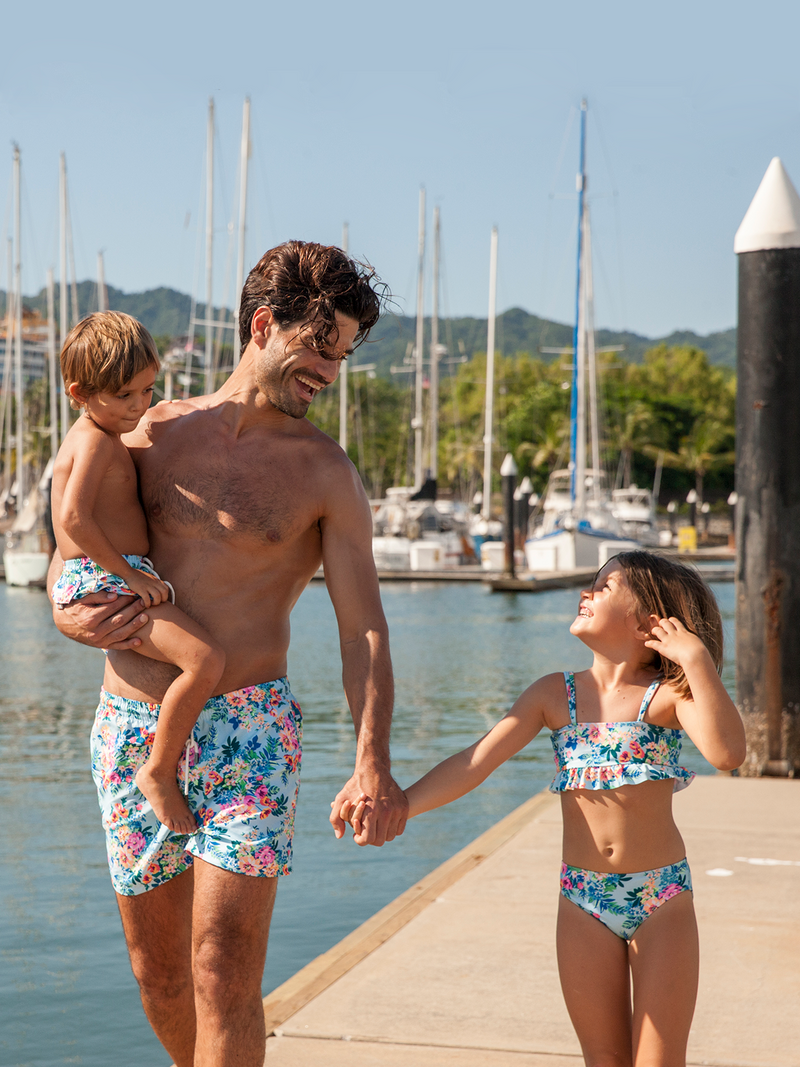 Traje de Baño para Hombre - Bañador Multicolor Flowers - Secado Rápido