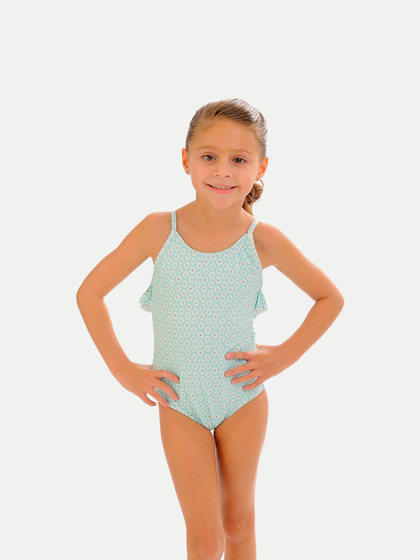 Traje de Baño Niña Entero - One Piece Geometric Dots  - 6 Meses a 14 Años