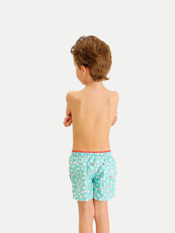 Traje de Baño Niño - Bañador Aqua Guaraná Short - Fácil Secado