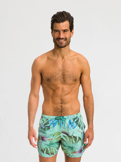 Traje de Baño Hombre - Bañador Tropical Mick Aqua Short - Fácil Secado