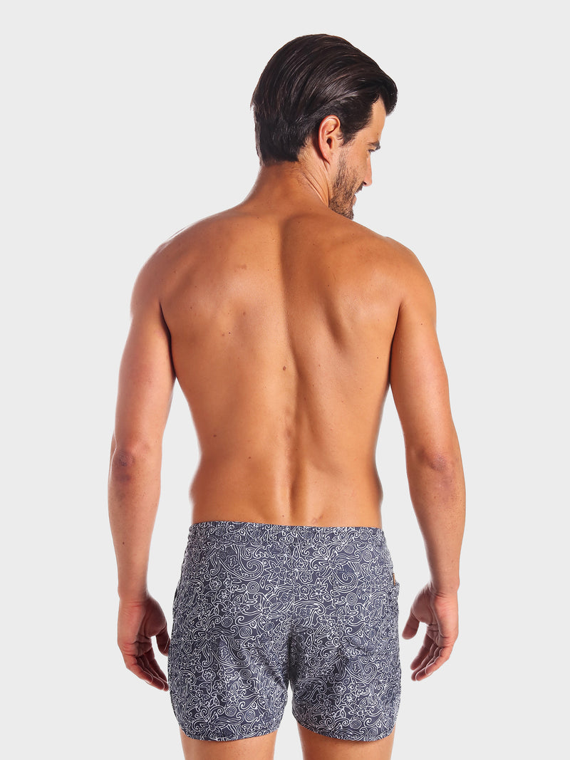Traje de Baño Hombre - Bañador Mandala Black Premium Short - Fácil Secado