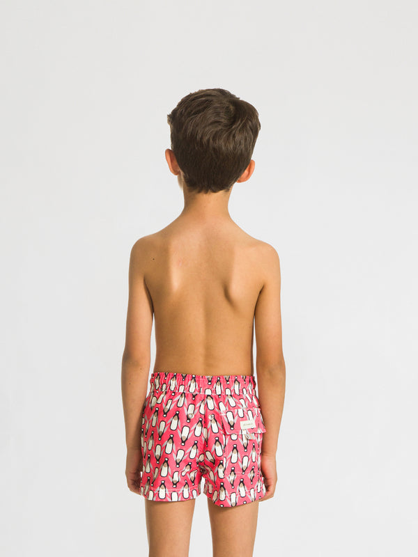 Traje de Baño Niño - Bañador Penguin Coral Short - Fácil Secado