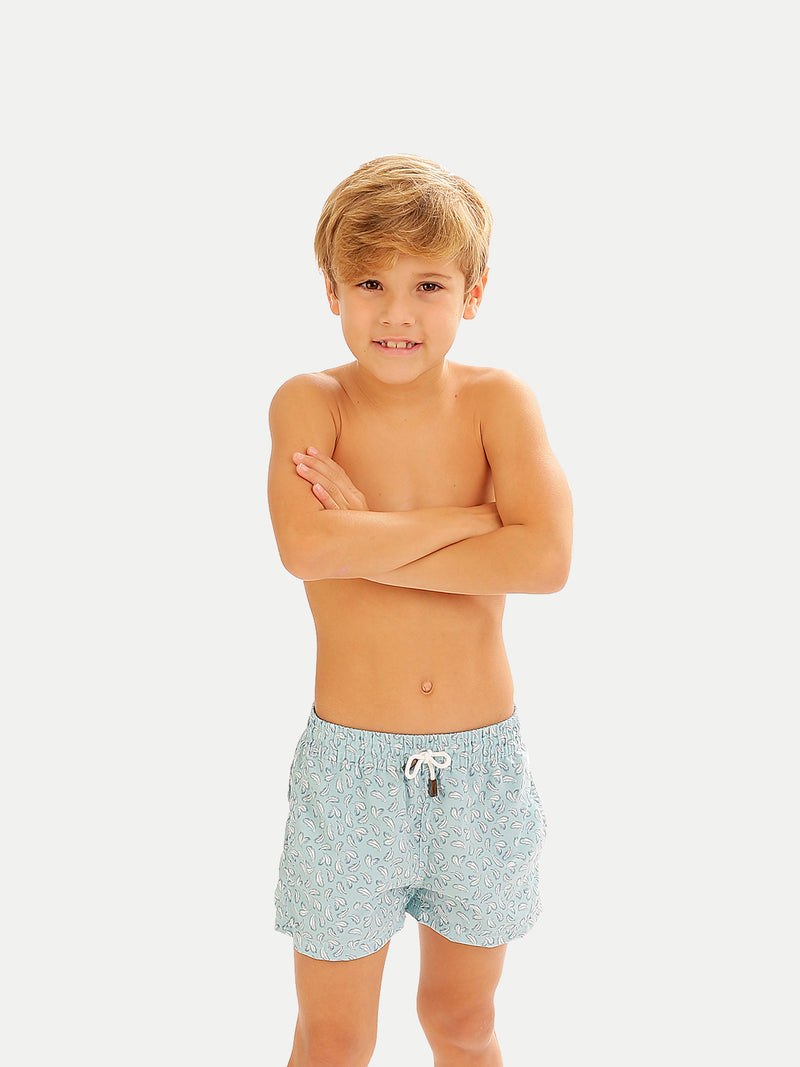 Traje de Baño Niño - Bañador Plumelia Blue - Secado Rápido