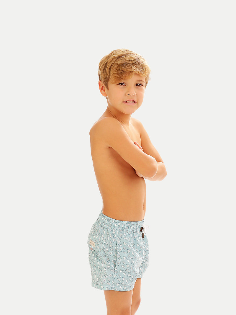 Traje de Baño Niño - Bañador Plumelia Blue - Secado Rápido