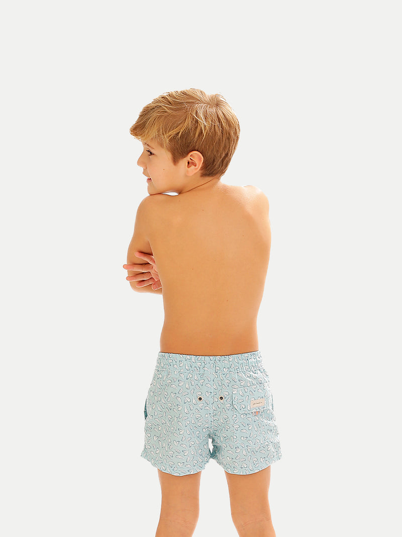 Traje de Baño Niño - Bañador Plumelia Blue - Secado Rápido