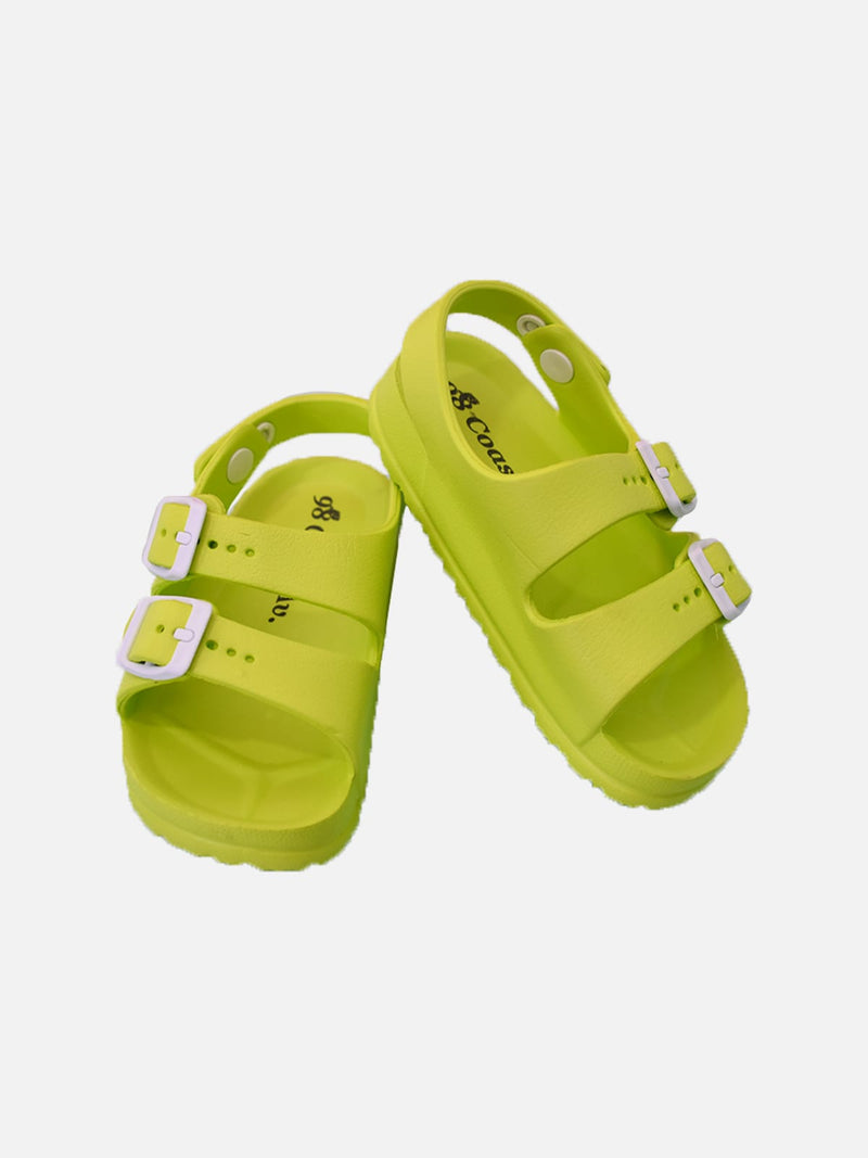 Sandalias de Playa Unisex Kids - Verde Limon - Resistente al Agua