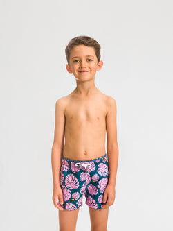 Traje de Baño para Niño Color Verde con Estampado Rosa - Selva Green - Sea Salt 2020