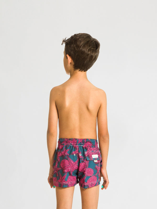 Traje de Baño Niño - Bañador Shells Navy Short - Fácil Secado
