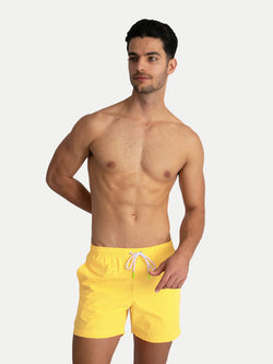 Traje de Baño Para Hombre - Basic Amarillo Neon - Secado Rápido