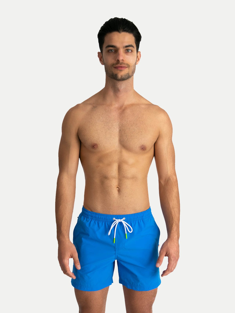 Traje de Baño Para Hombre - Basic Azul Electric - Secado Rápido