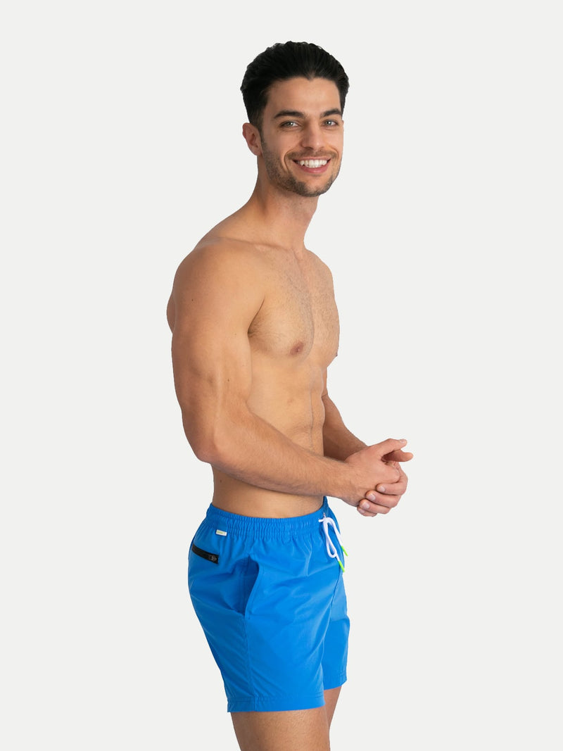 Traje de Baño Para Hombre - Basic Azul Electric - Secado Rápido