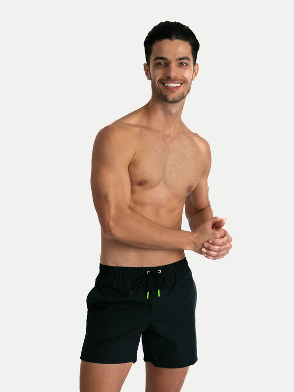 Traje de Baño Para Hombre - Basic Negro - Secado Rápido
