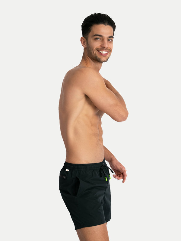 Traje de Baño Para Hombre - Basic Negro - Secado Rápido