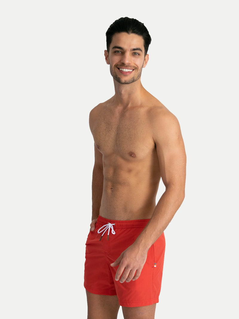 Traje de Baño Para Hombre - Basic Rojo - Secado Rápido