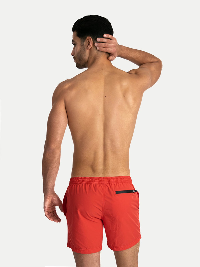 Traje de Baño Para Hombre - Basic Rojo - Secado Rápido