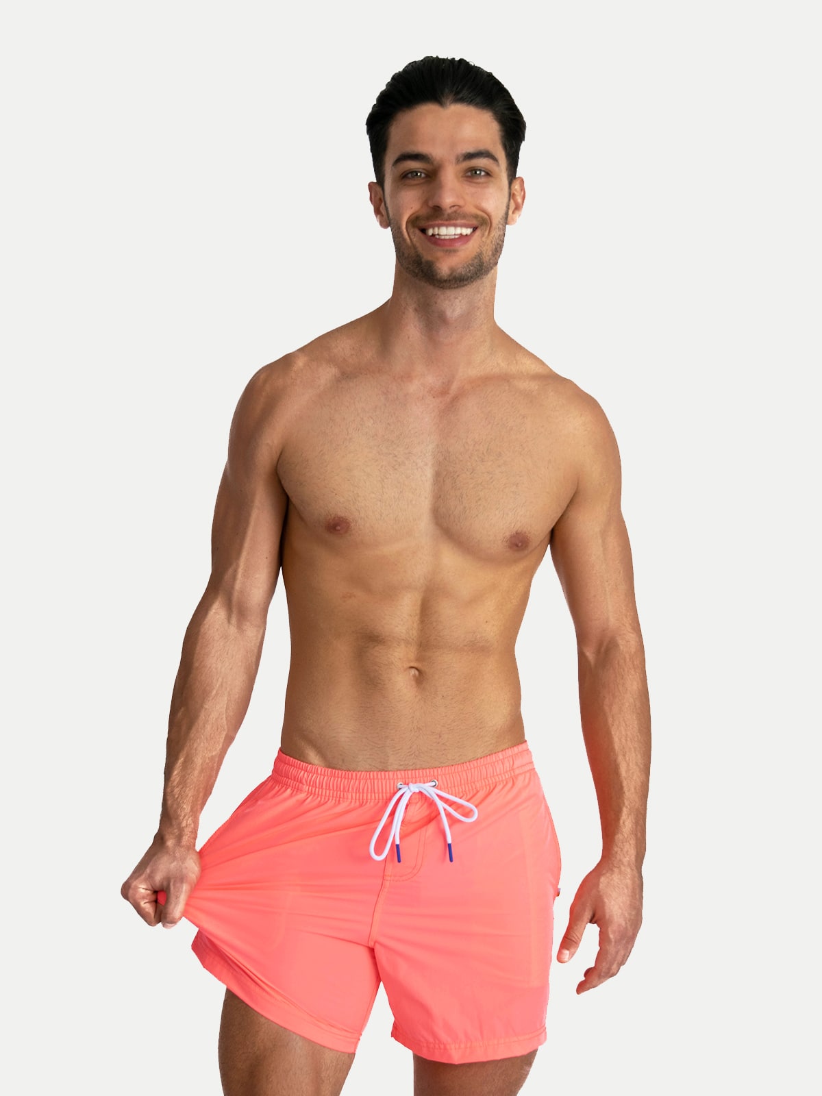 Traje de Baño Para Hombre Secado Rápido Bolsillos - Basic Rosa Neon - Basic Collection XS – XXXL