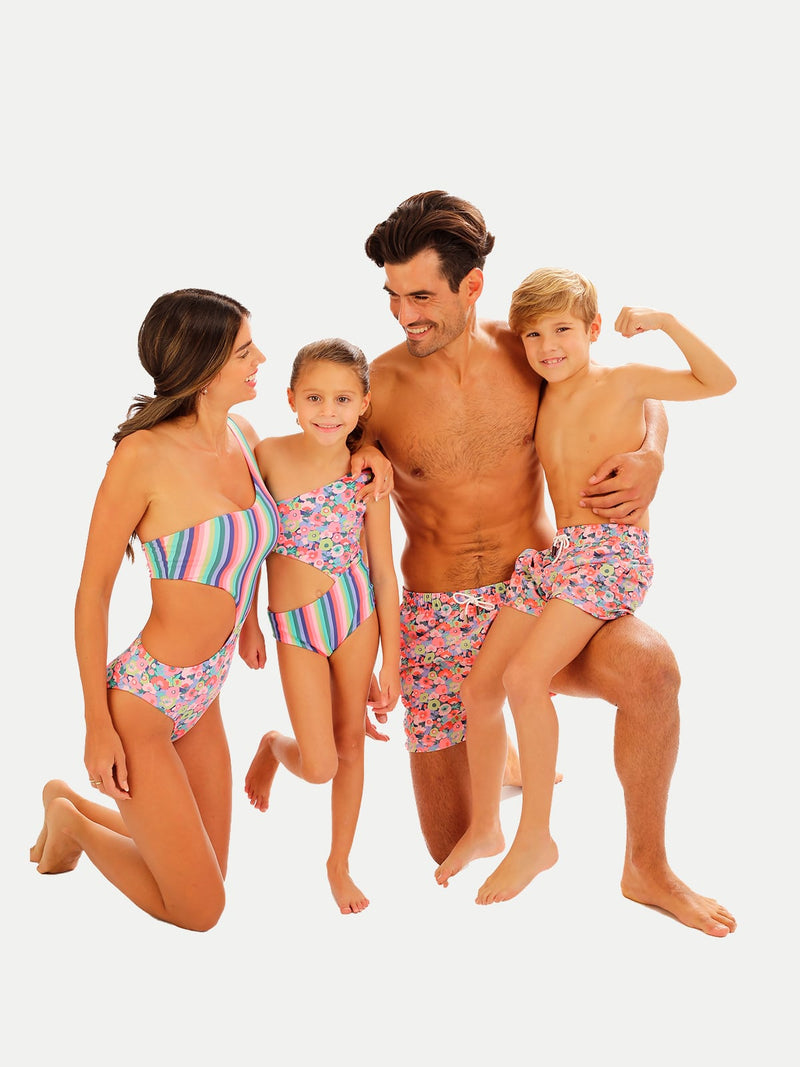 Traje de Bano Mujer Cotton Flowers Entero Secado Rapido