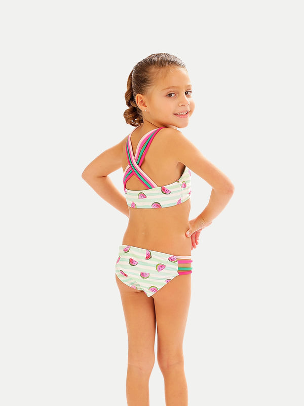 Traje de Baño Para Niña - Green Watermelon Bikini - 6 Meses a 14 Años