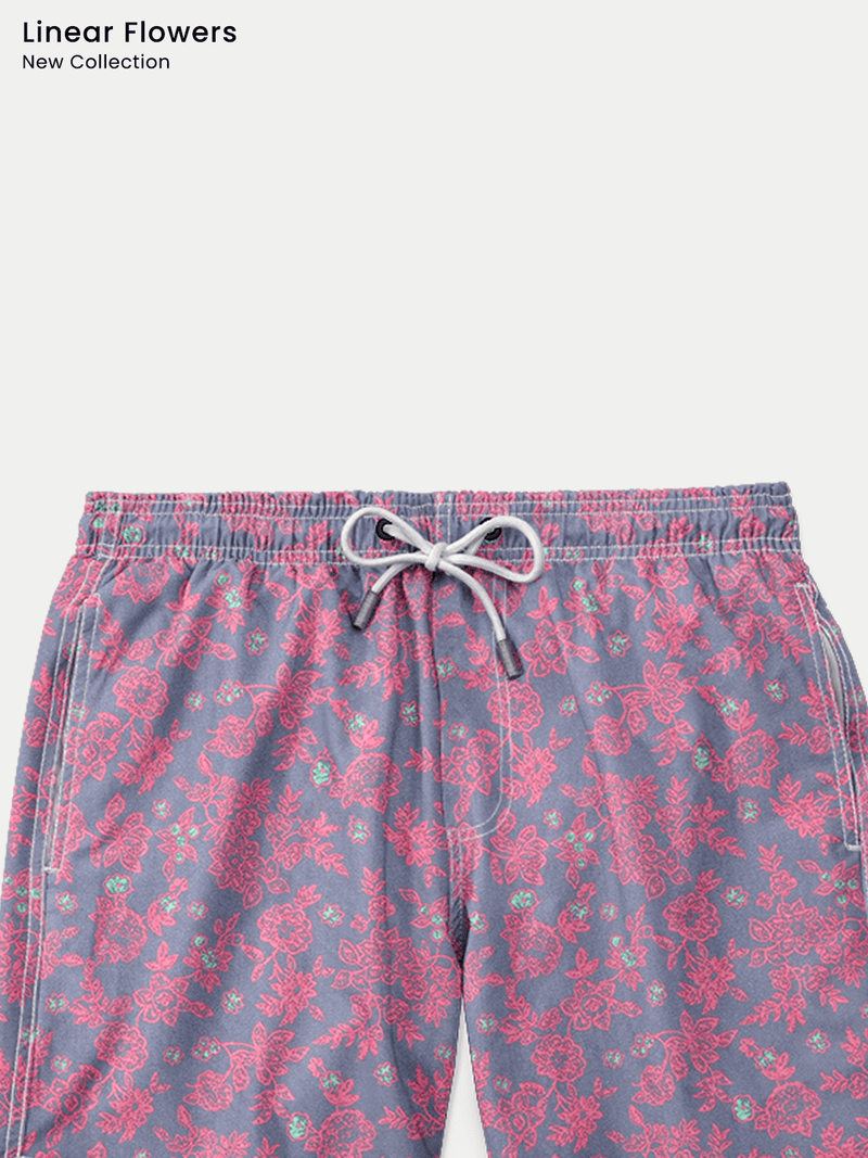 Traje de Baño para Niño - Bañador Linear Flowers - Secado Rápido