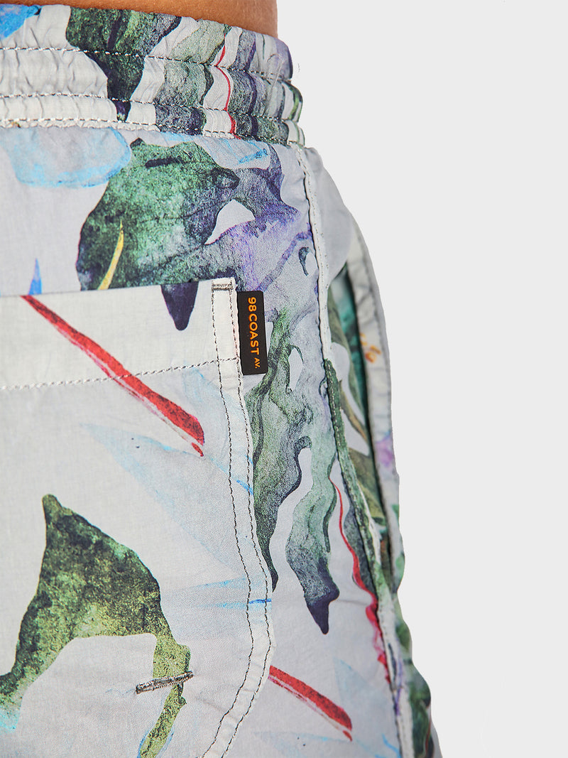 Trajes de Baño Hombre - Short Tropical Mick Gray - Secado Rápido