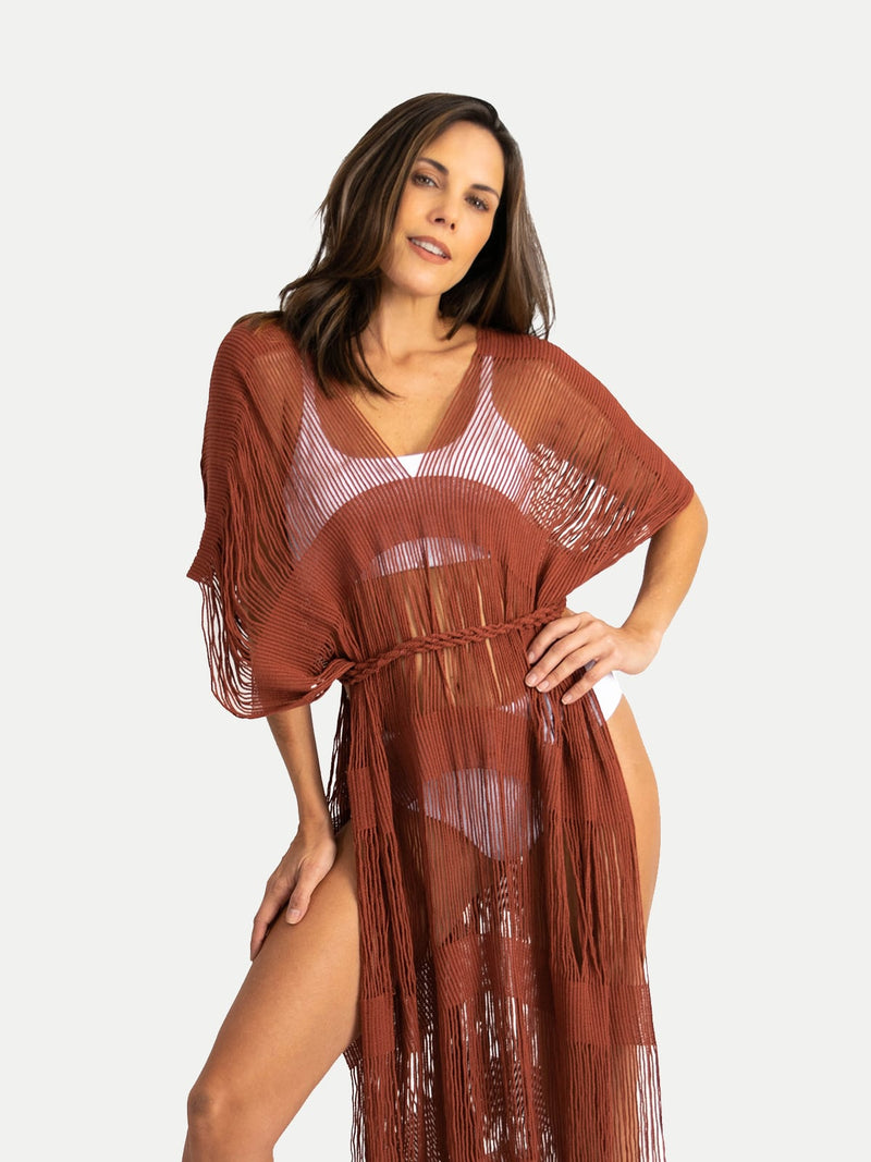 Vestido de Playa Mujer - Morea Tabaco