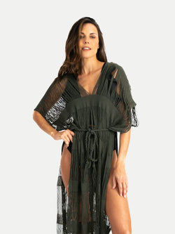 Vestido de Playa Mujer - Morea Verde Militar