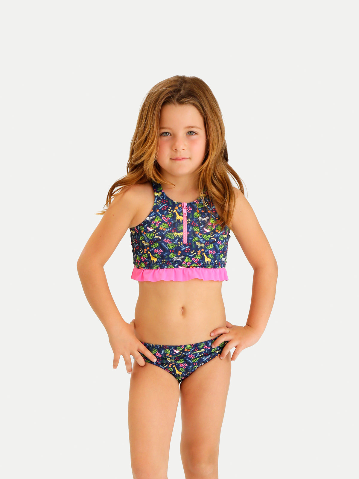 Traje de Baño Niña Bikini - Top and Bottom Zoo Bikini - 6 Meses a 14 Años