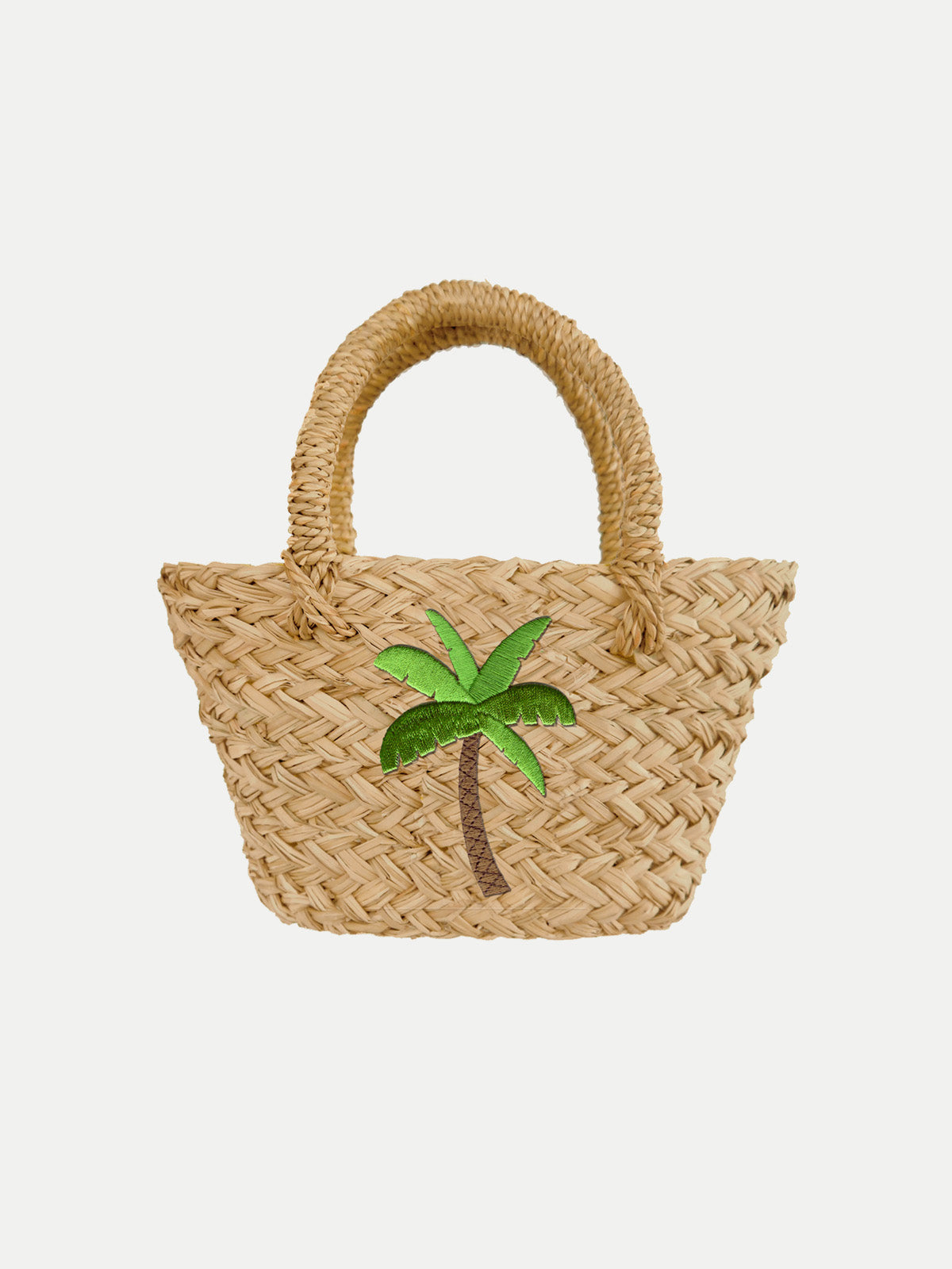 Bolsa de Playa de Paja Tejida - Palmera Niña - Accesorios Playeros