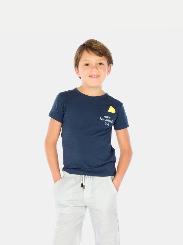Camiseta Algodón Niño - T-Shirt Lemons - Manga Corta